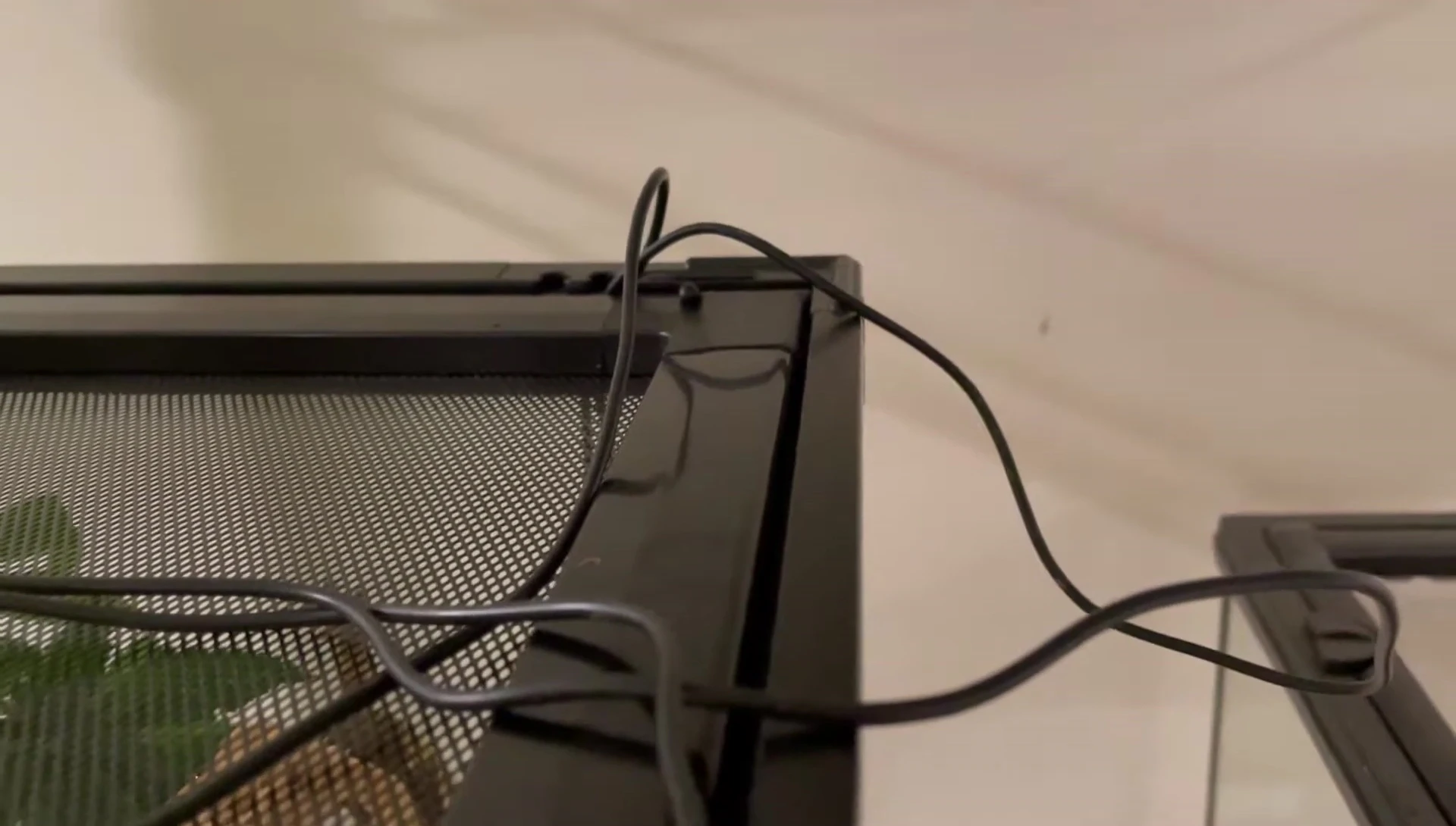 The Reptizoo terrarium showcasing its cable management system.