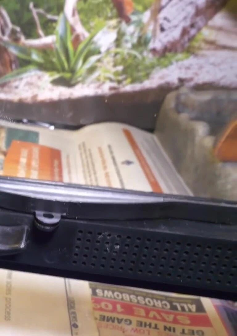 Zoo Med tank front ventilation.