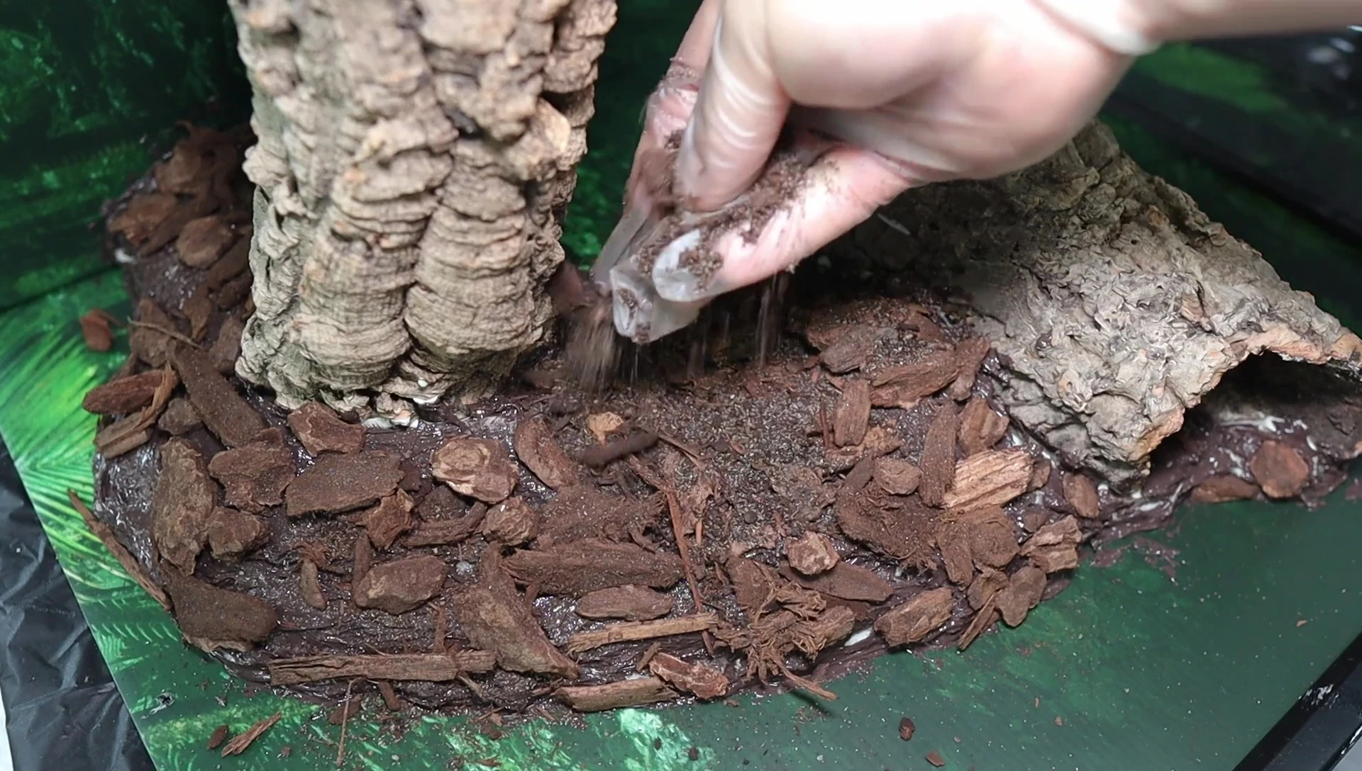 Mixing and applying the substrate.