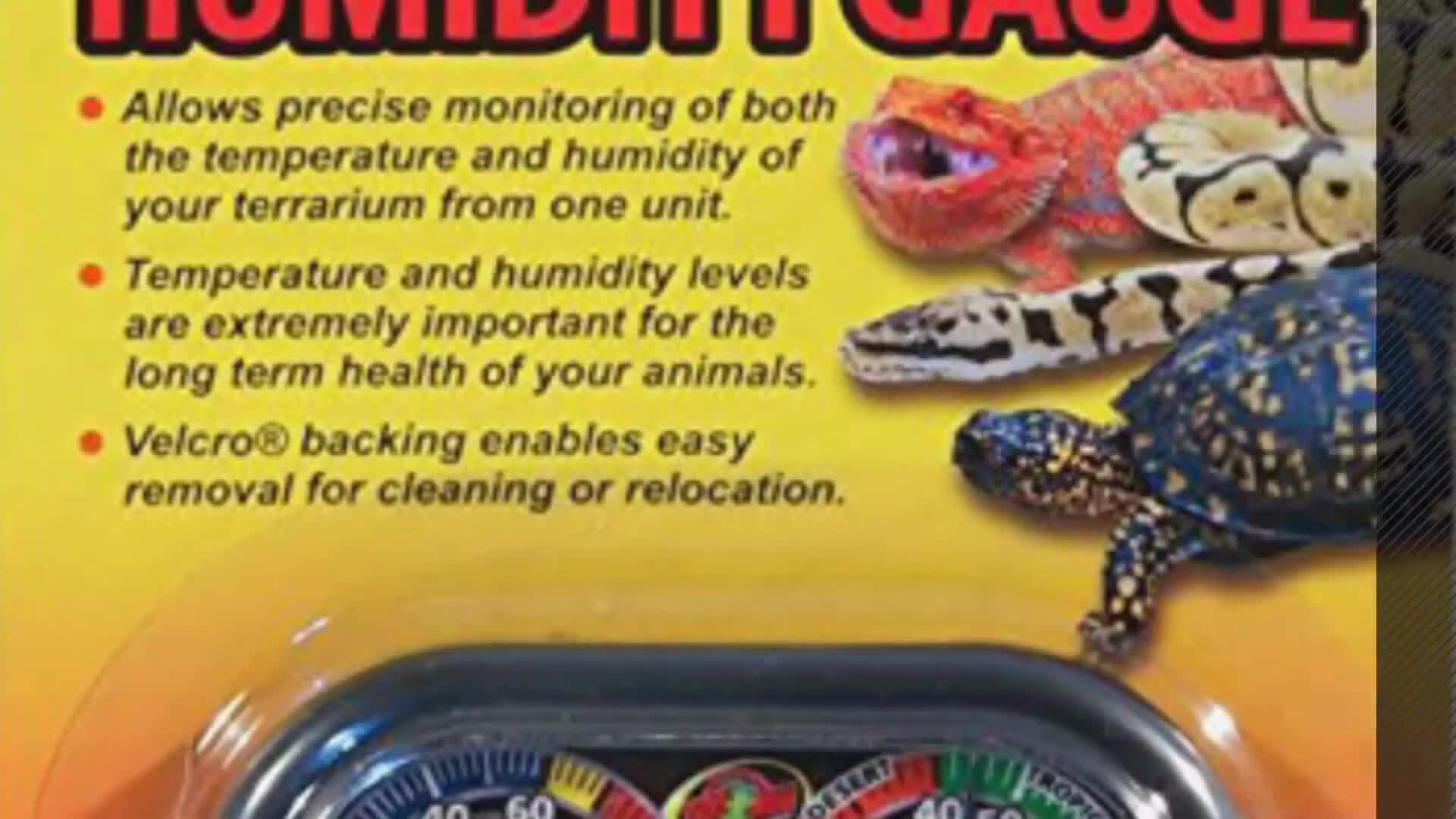 Zoo Med thermometer displayed prominently