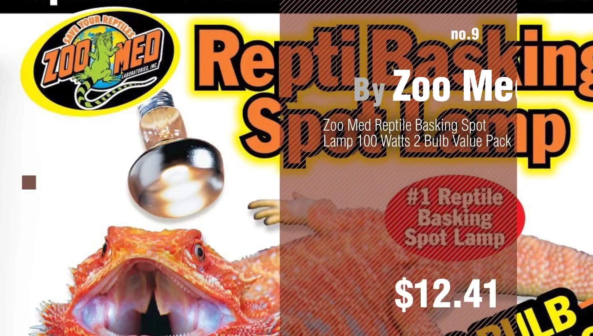 Final shot of an Exo Terra heat lamp.