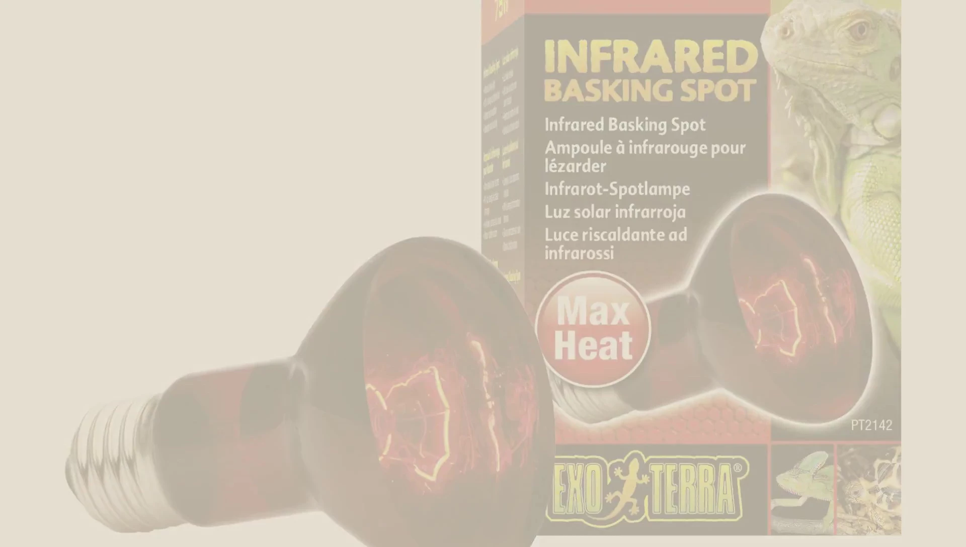 A Zoo Med heat lamp featured in the video.