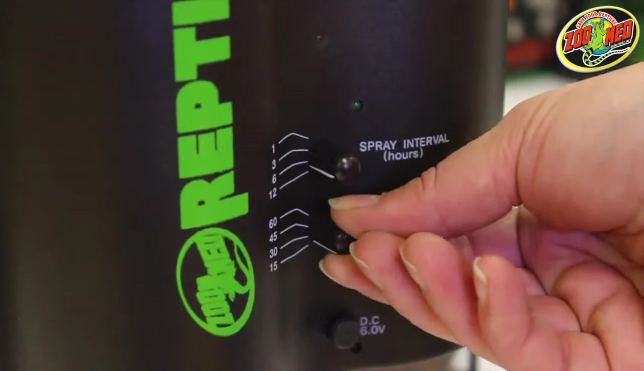 Programming knobs on the Repti Rain