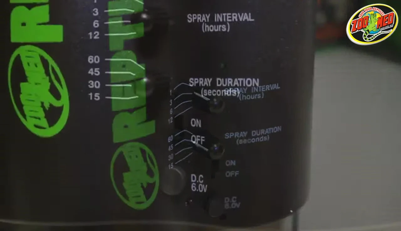 Power switch on the Repti Rain