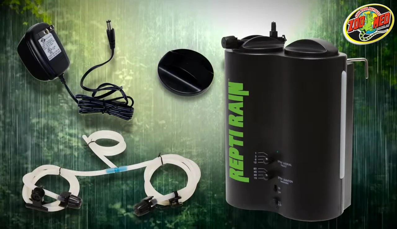 Zoo Med Repti Rain components laid out