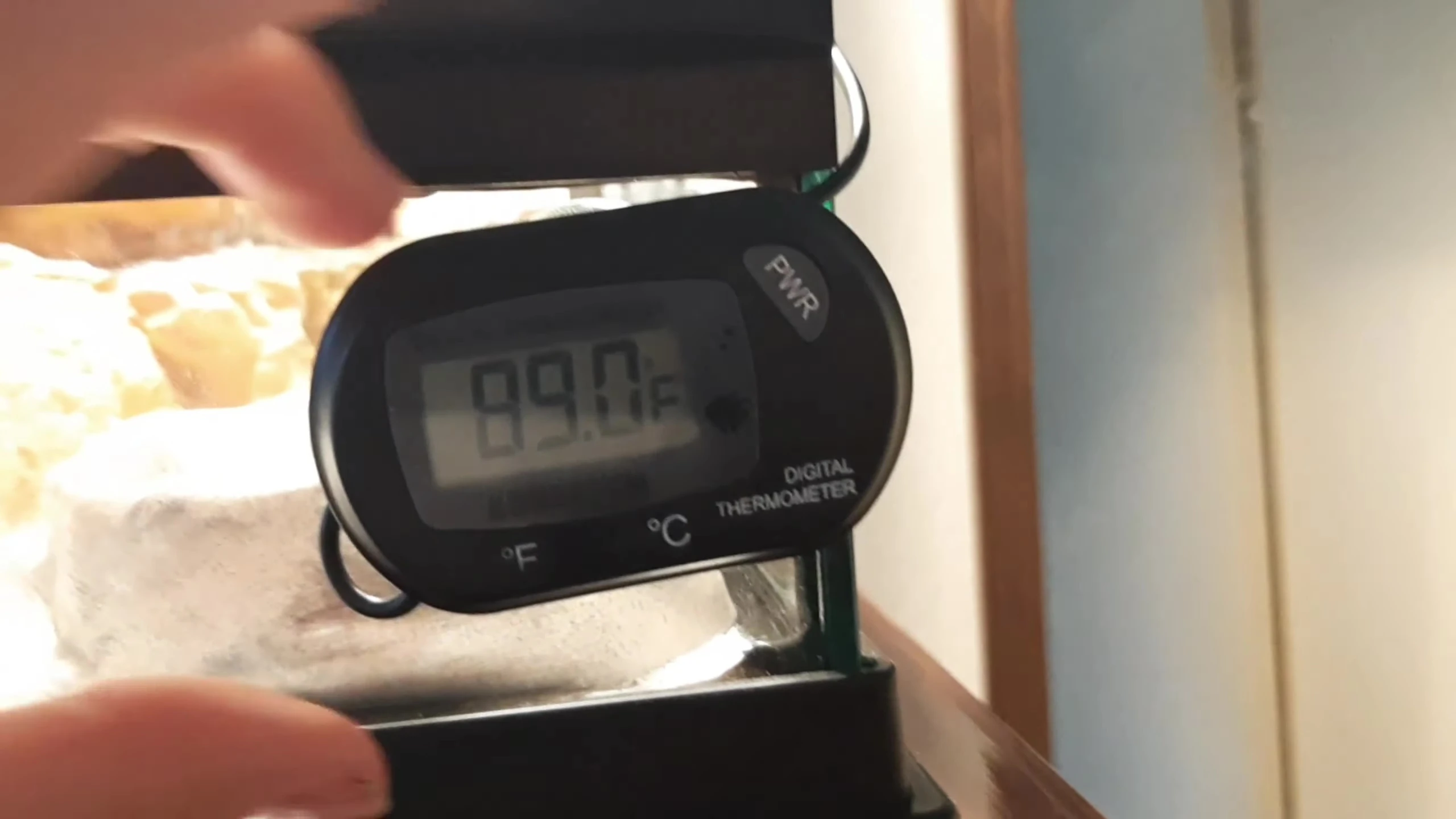 Thermometers placed in hot and cold zones