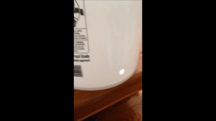 Drilled hole in the reservoir bucket