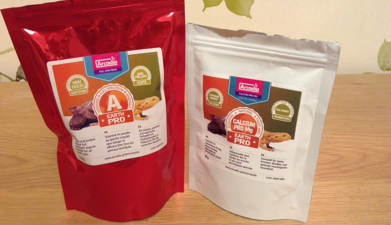 Close-up shot of the Arcadia EarthPro supplement packaging.