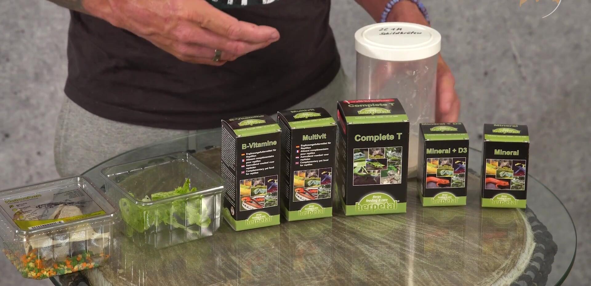 Example of dusting insects with supplements