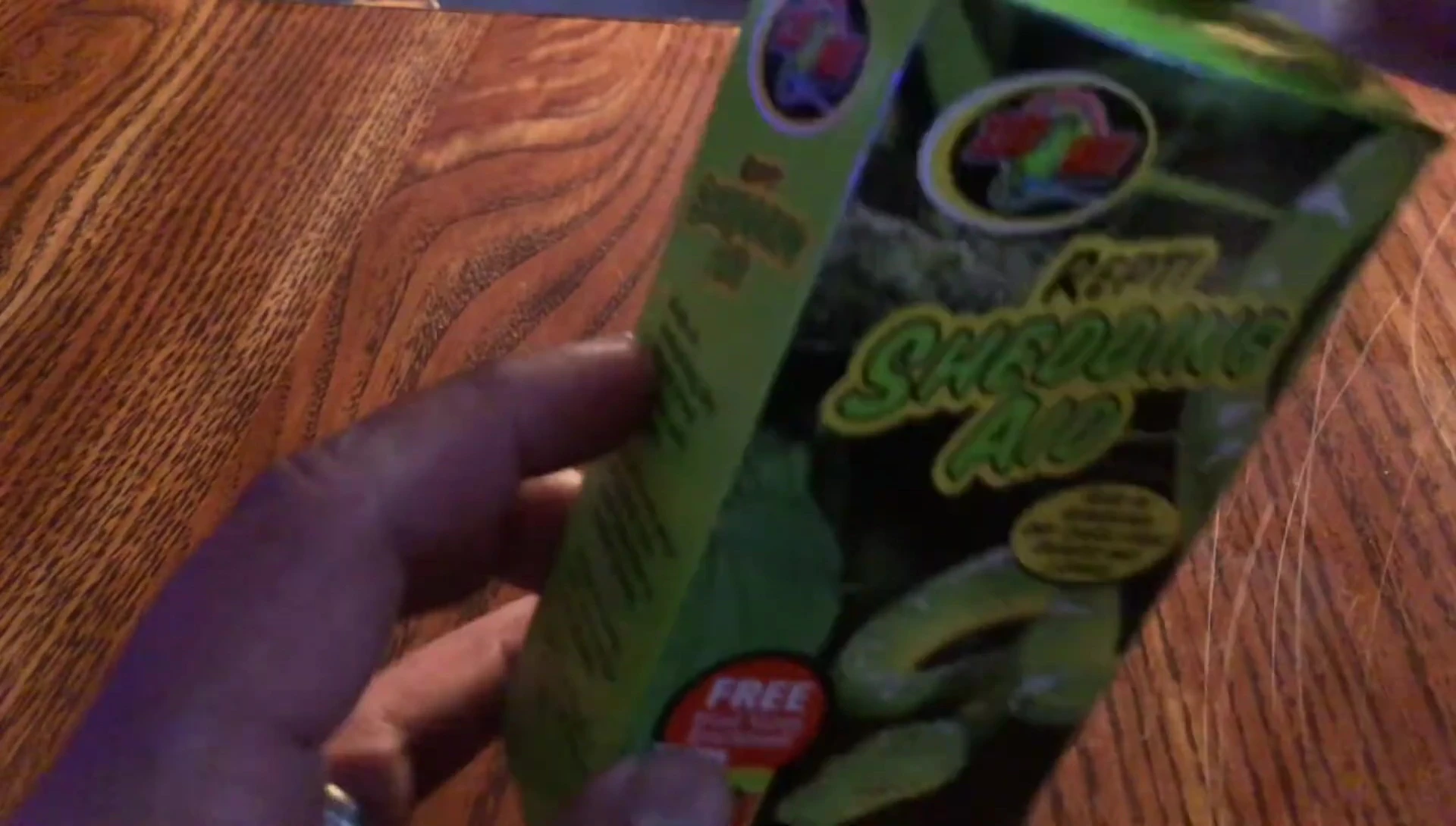 Close-up of the box contents