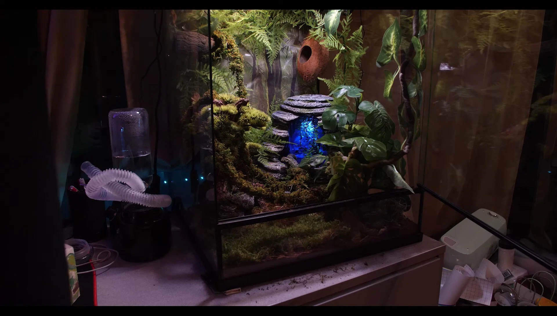 Water feature of the Zilla Spring Cave in operation.