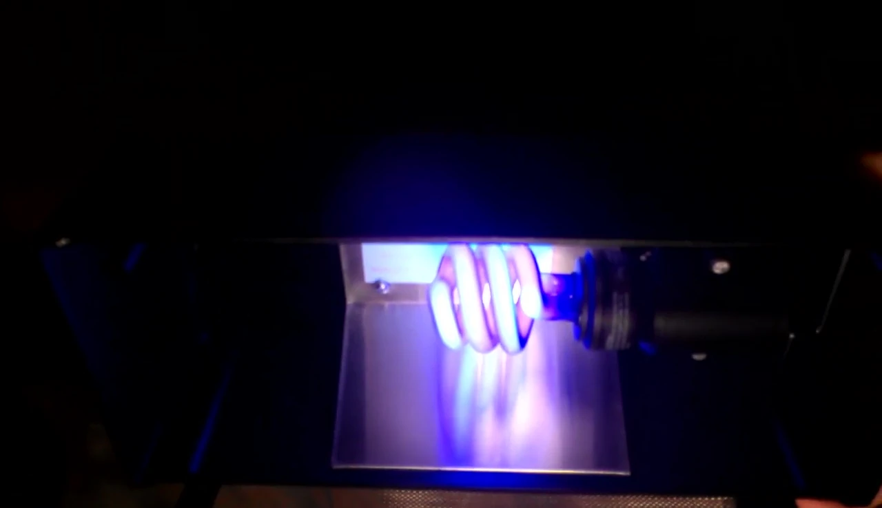 Compact fluorescent black light