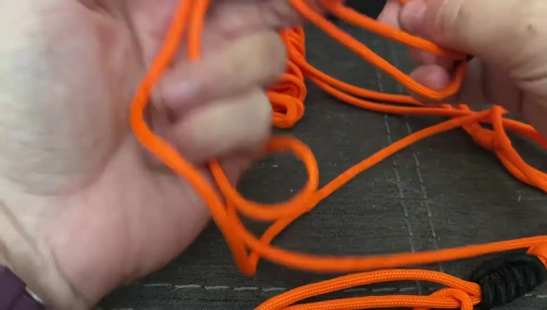 Adding a knot above the second hair elastic.