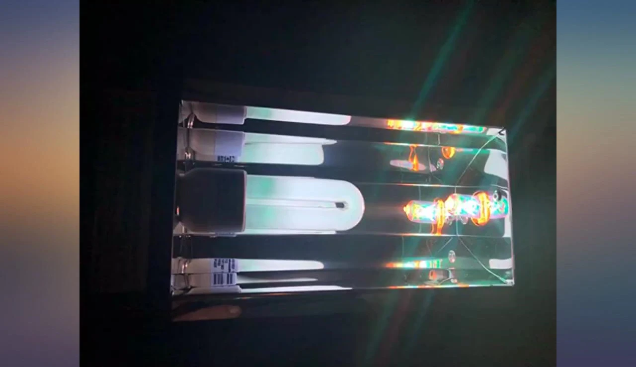 Image highlighting the smaller size of the fixture compared to traditional setups.