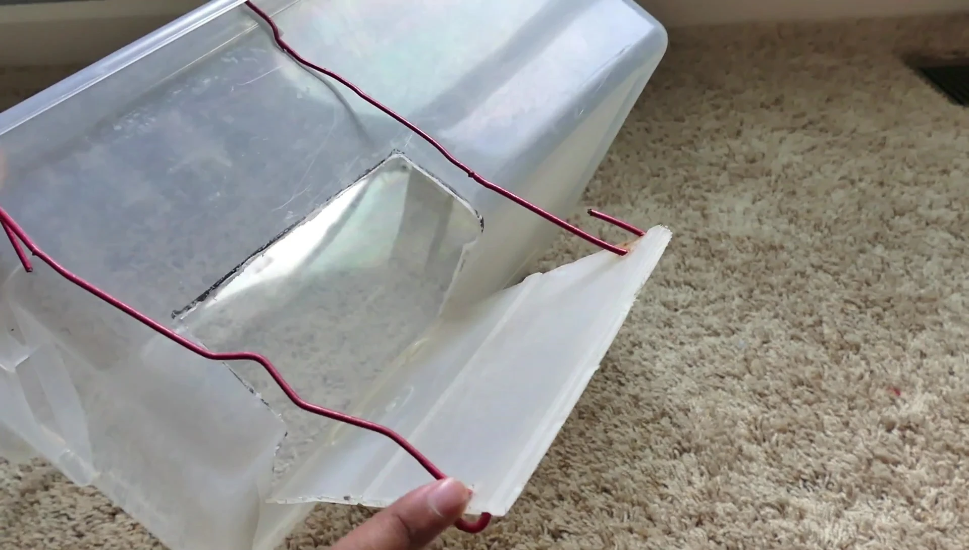 Adding the support wires.