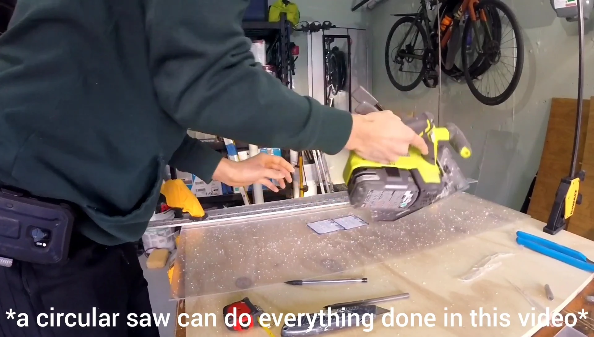 Mention of a circular saw as an alternative cutting method.