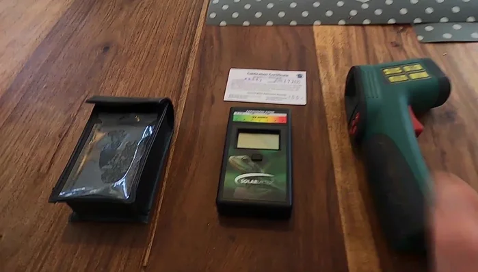 Check UVB levels using a solar meter at the lizard's basking height.