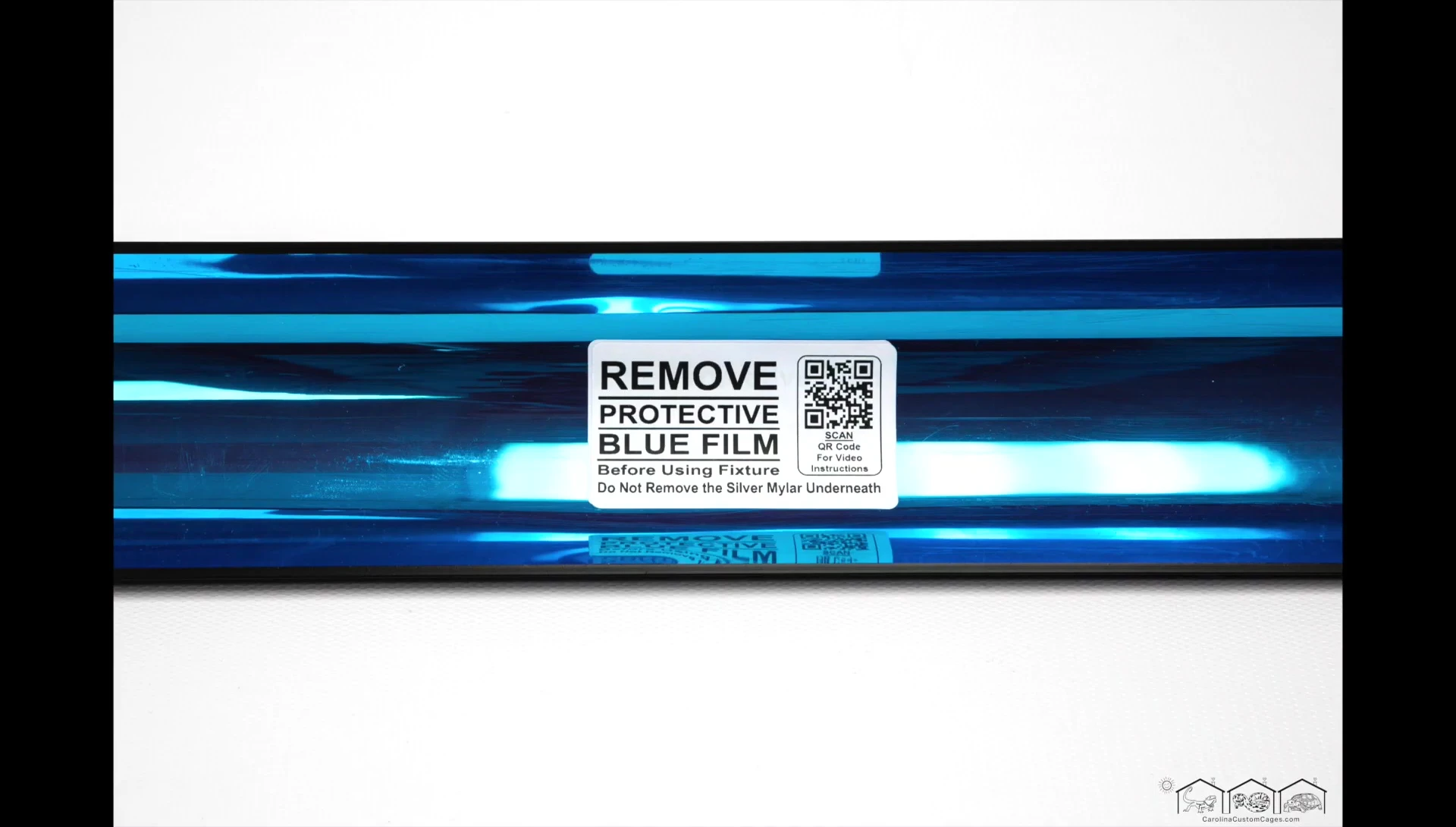 Removing the protective film from the reflector