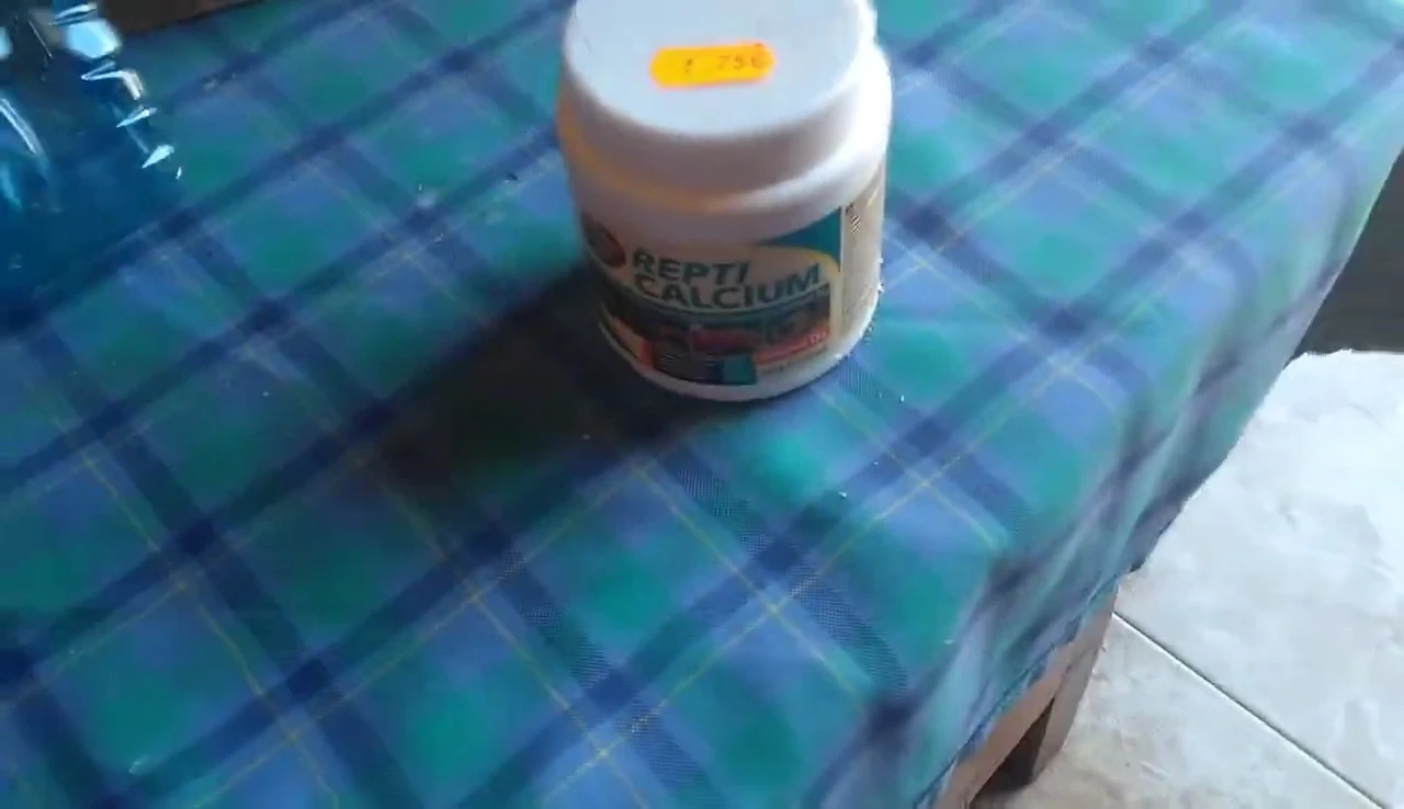 The large container of calcium supplement