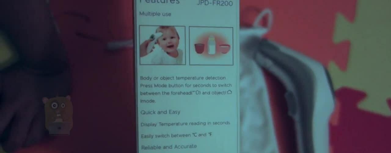 Screenshot highlighting the unit's features on screen.