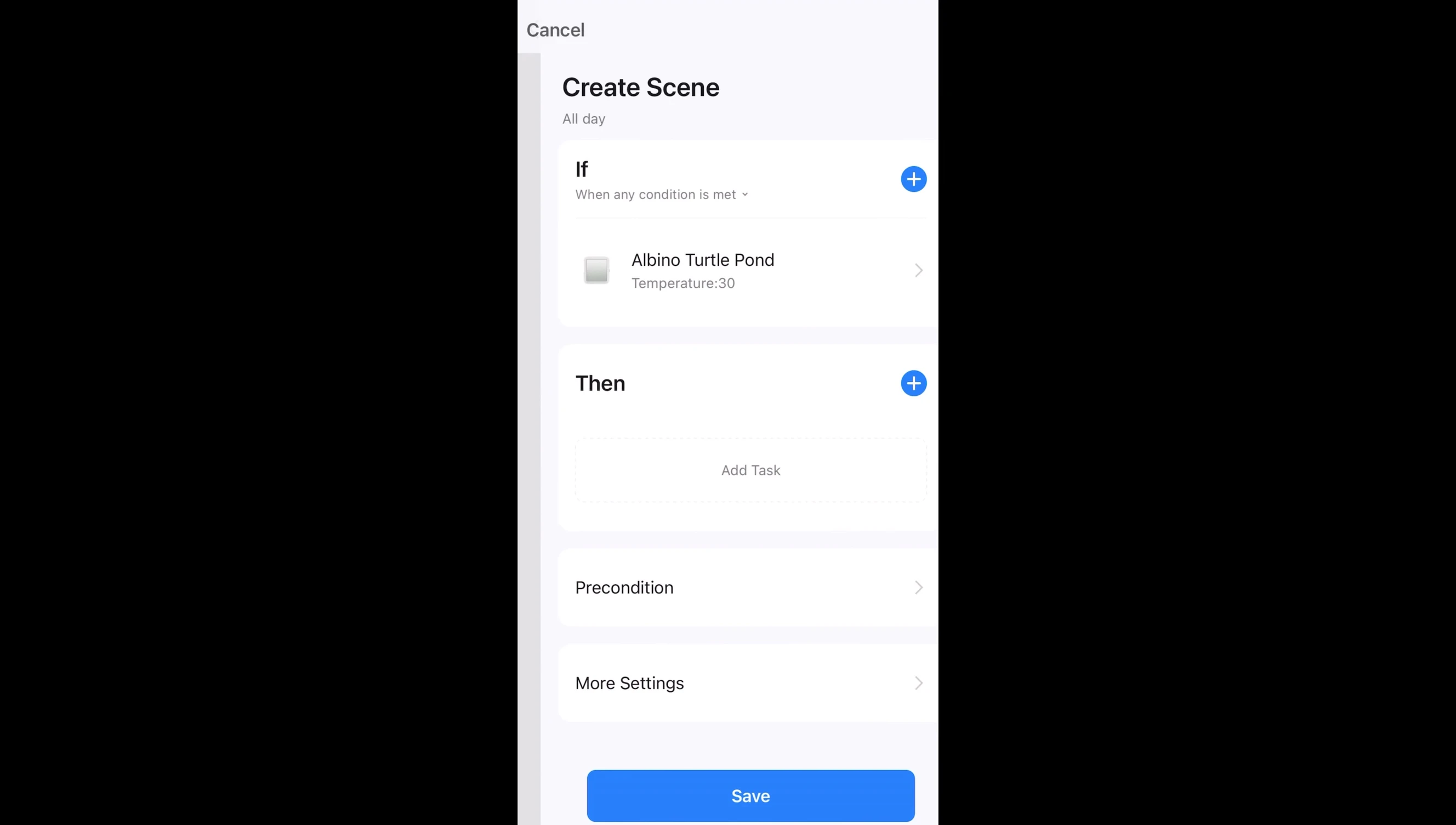 Smart Life app, automation settings