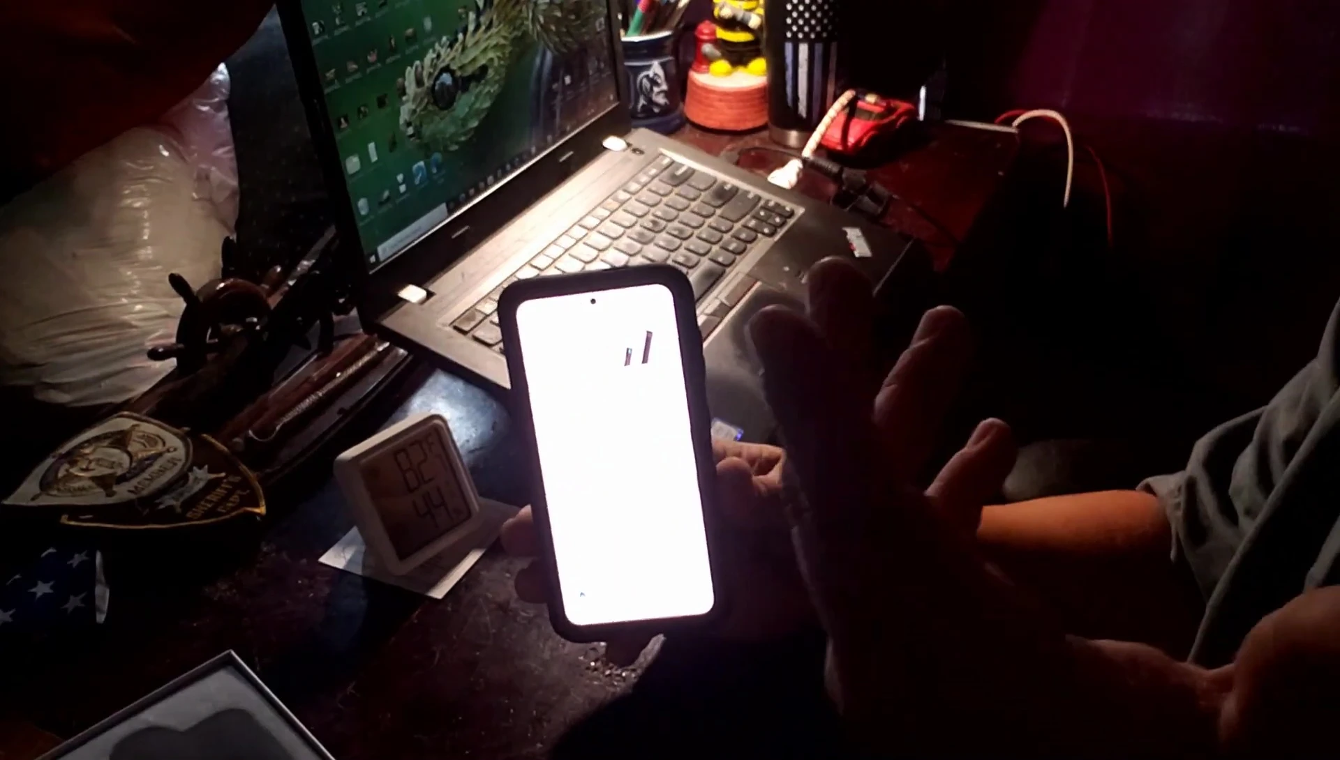 Screenshot showing the app's setup process