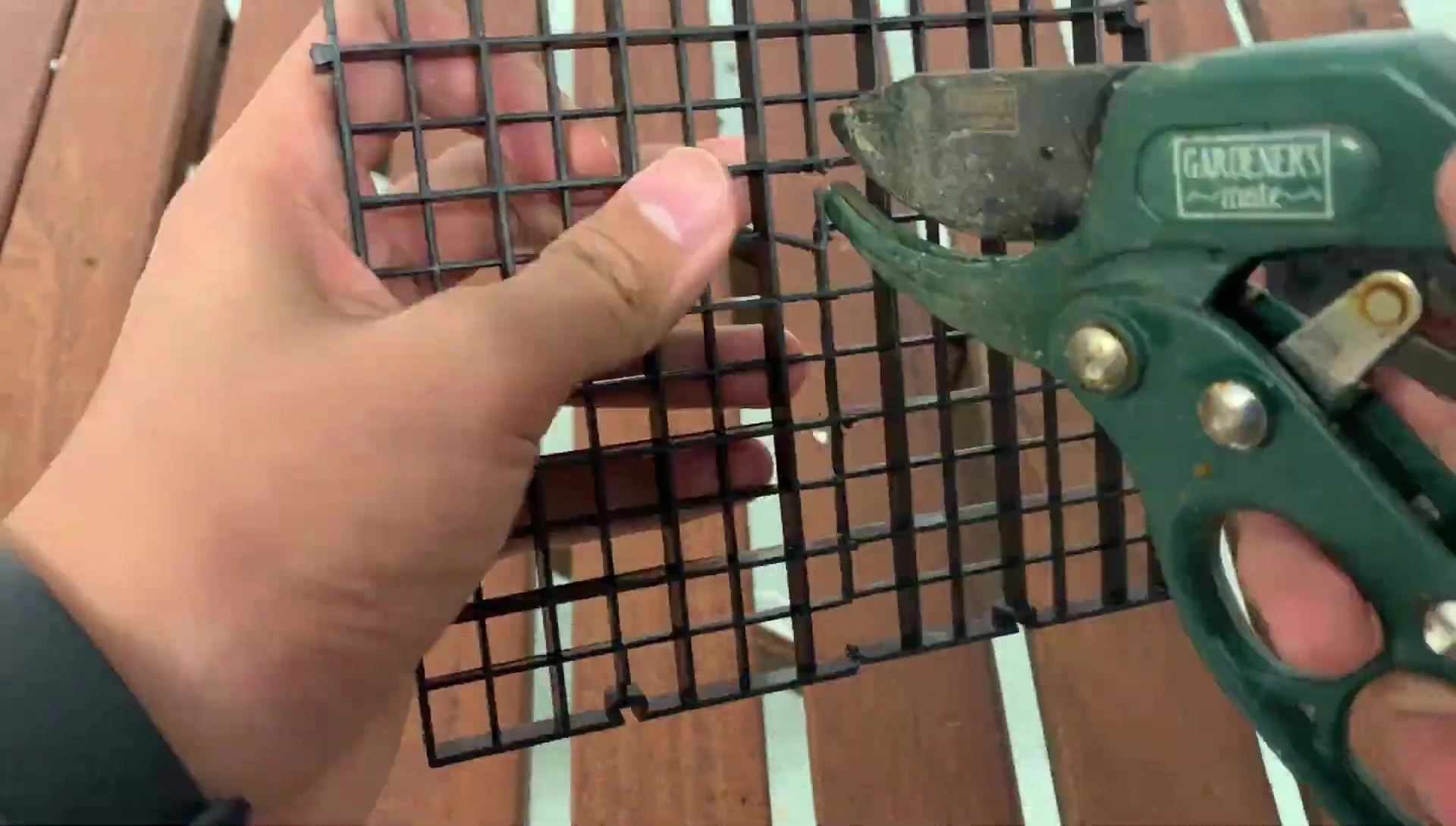 Cutting egg crate for the waterfall section