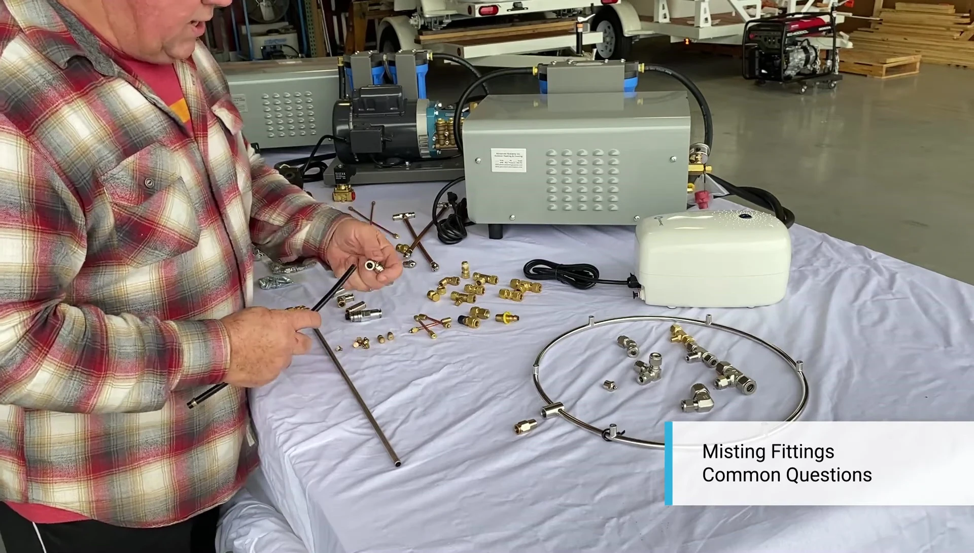 Demonstration of the push-lock mechanism on a nylon fitting.