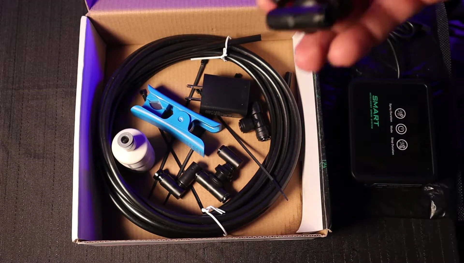 Shot of the second 360-degree nozzle along with the other fittings.