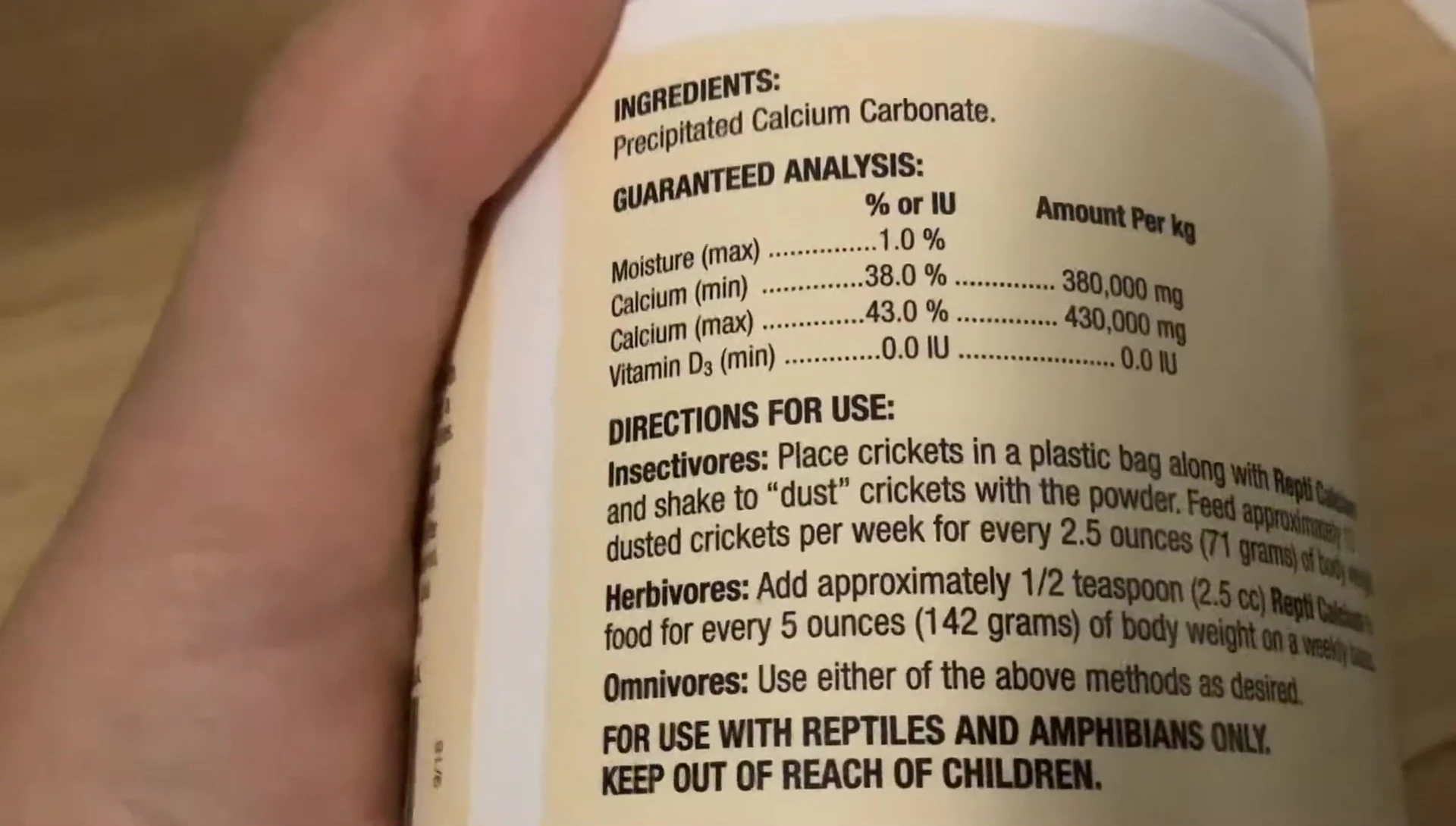 Close-up of the product packaging showing usage instructions.