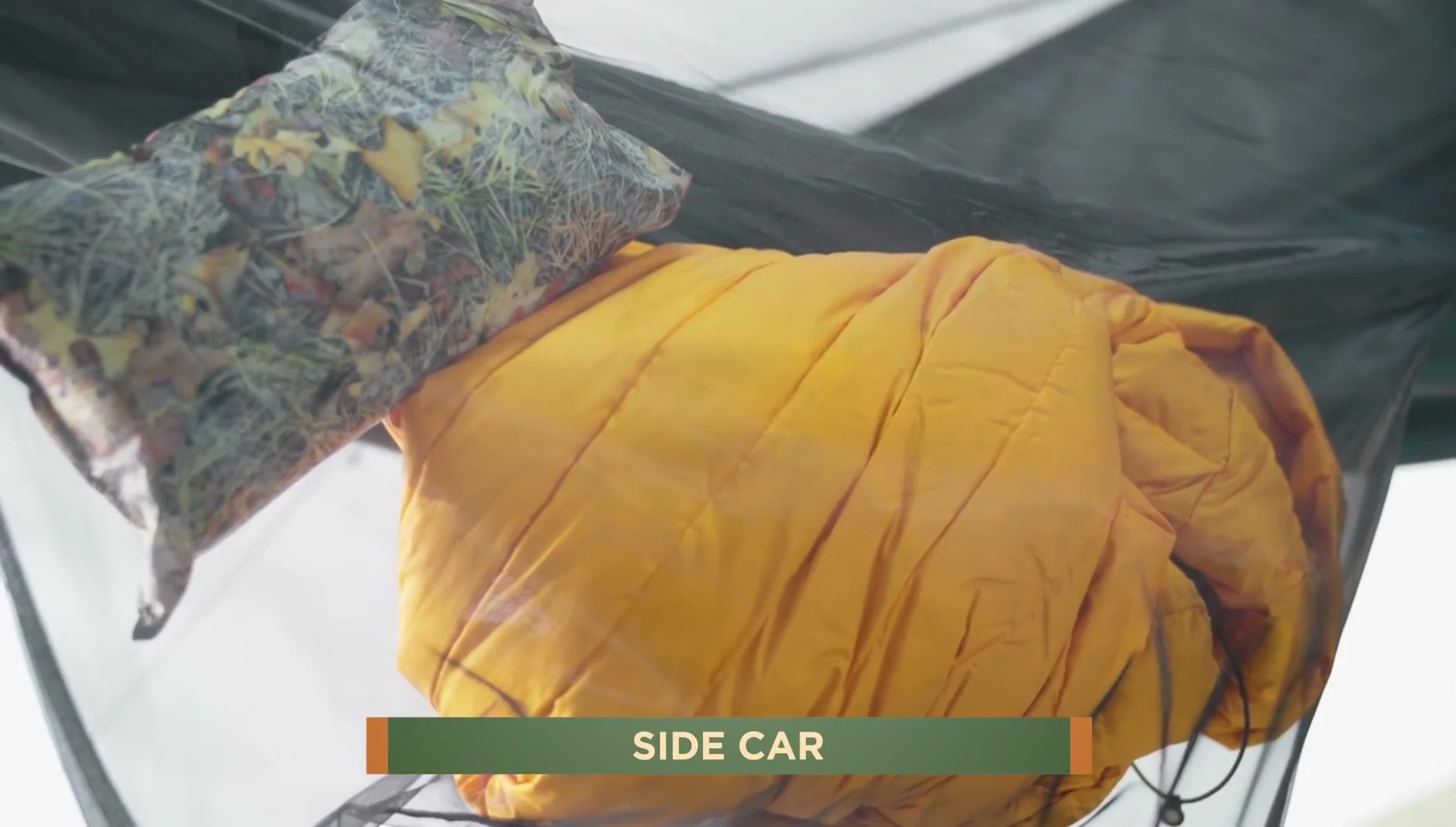 Showcase of the Sidecar attached to the hammock.