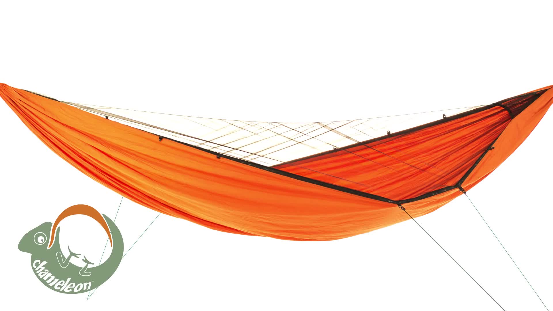 Close-up showcasing the asymmetrical bug net and top cover.