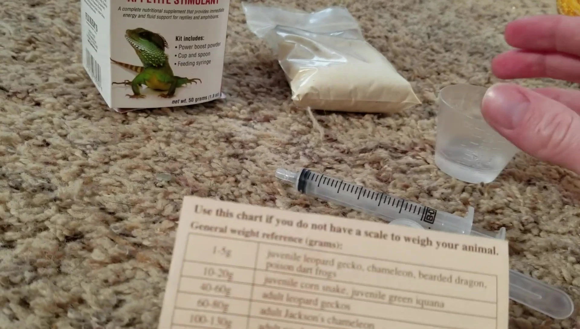 6 cc of water in a small container