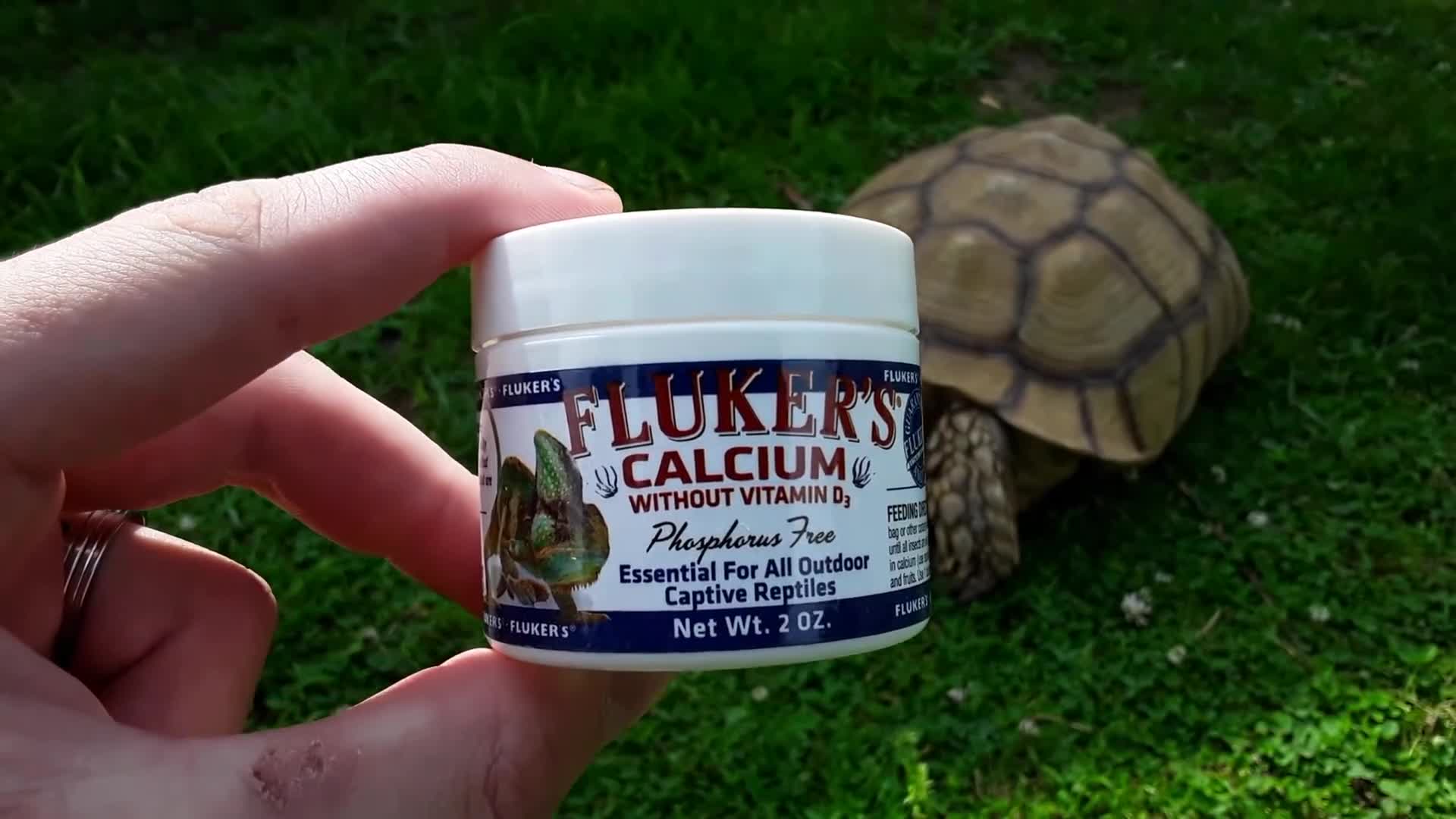 Image of calcium supplement packaging emphasizing 'phosphorus-free'.