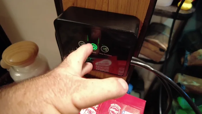 Mount the system inside the enclosure, connect to power, and program timer (60 seconds every 12 hours is suggested).