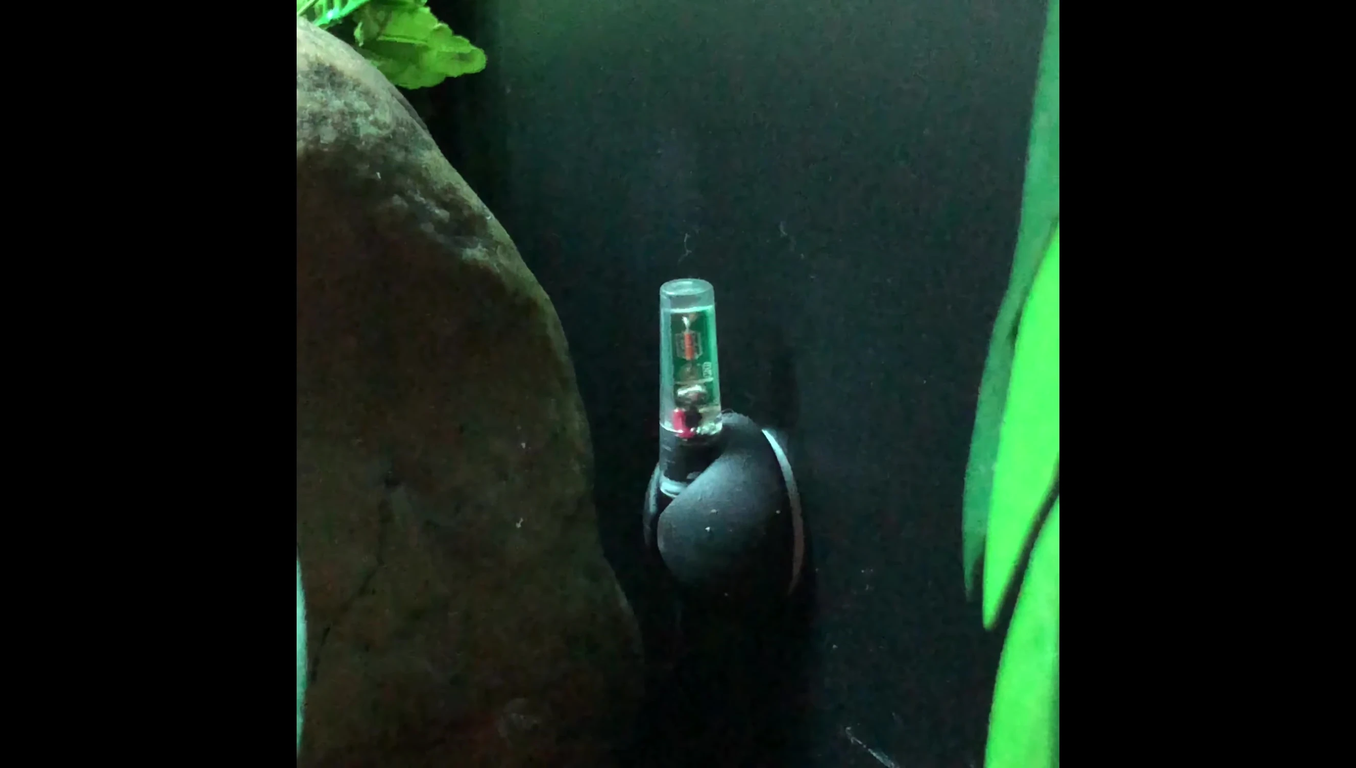 Diagram explaining the light sensor placement