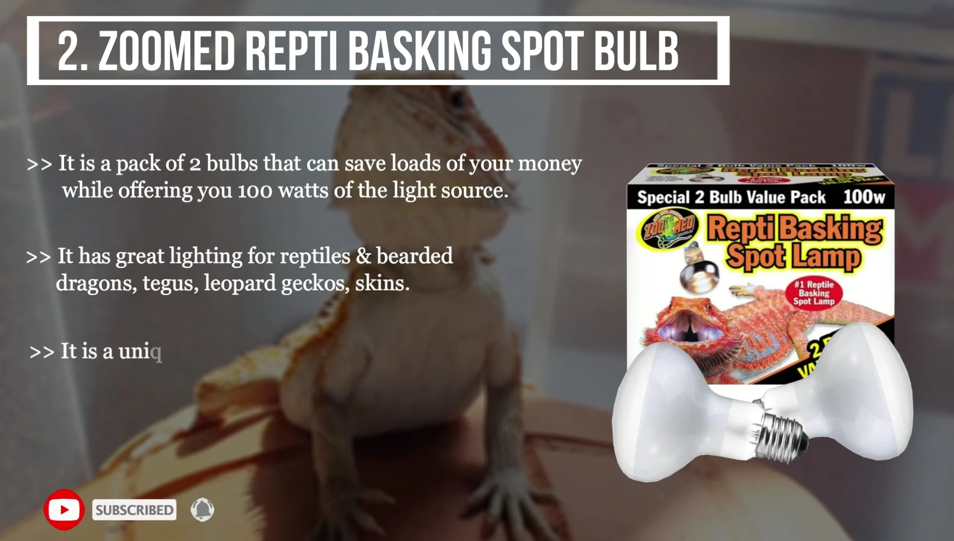 Zoo Med bulb's double reflector design