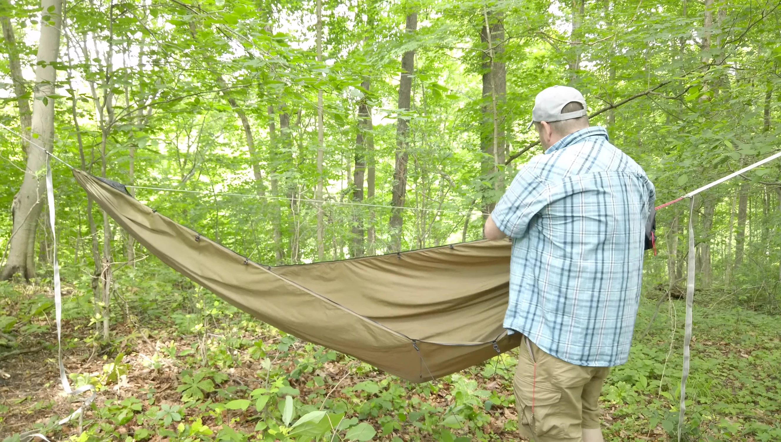 The bug net ready to be attached.