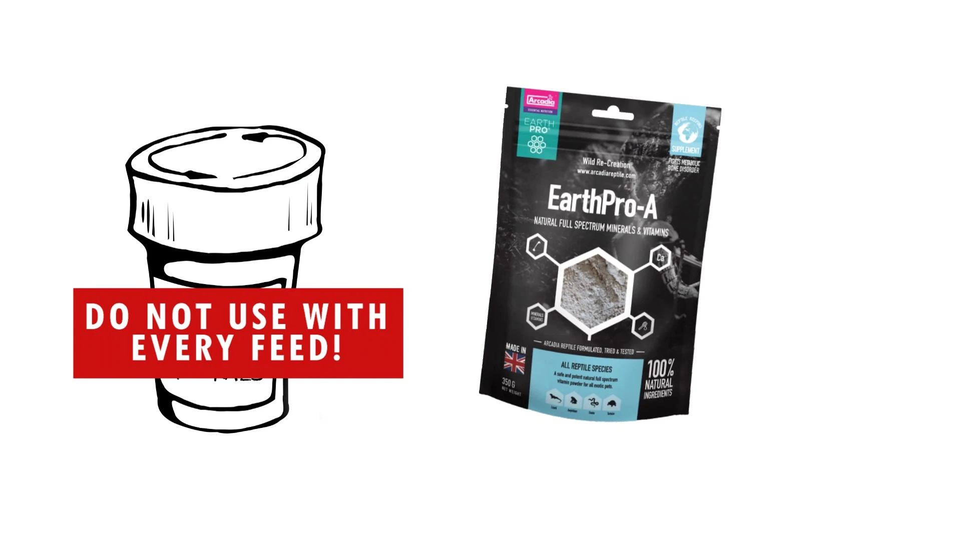 Example of a non-toxic, natural reptile supplement.
