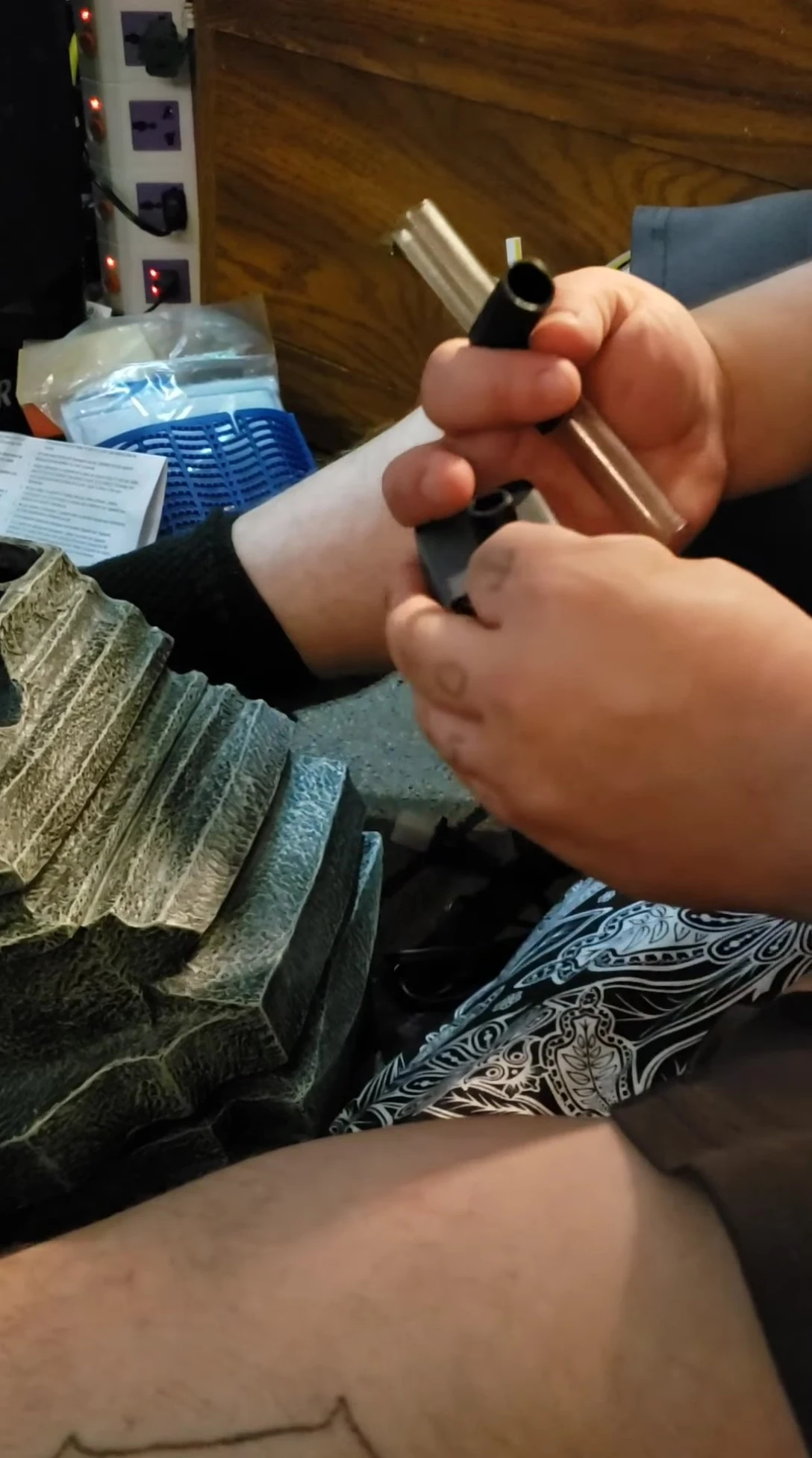 Connecting the air pump