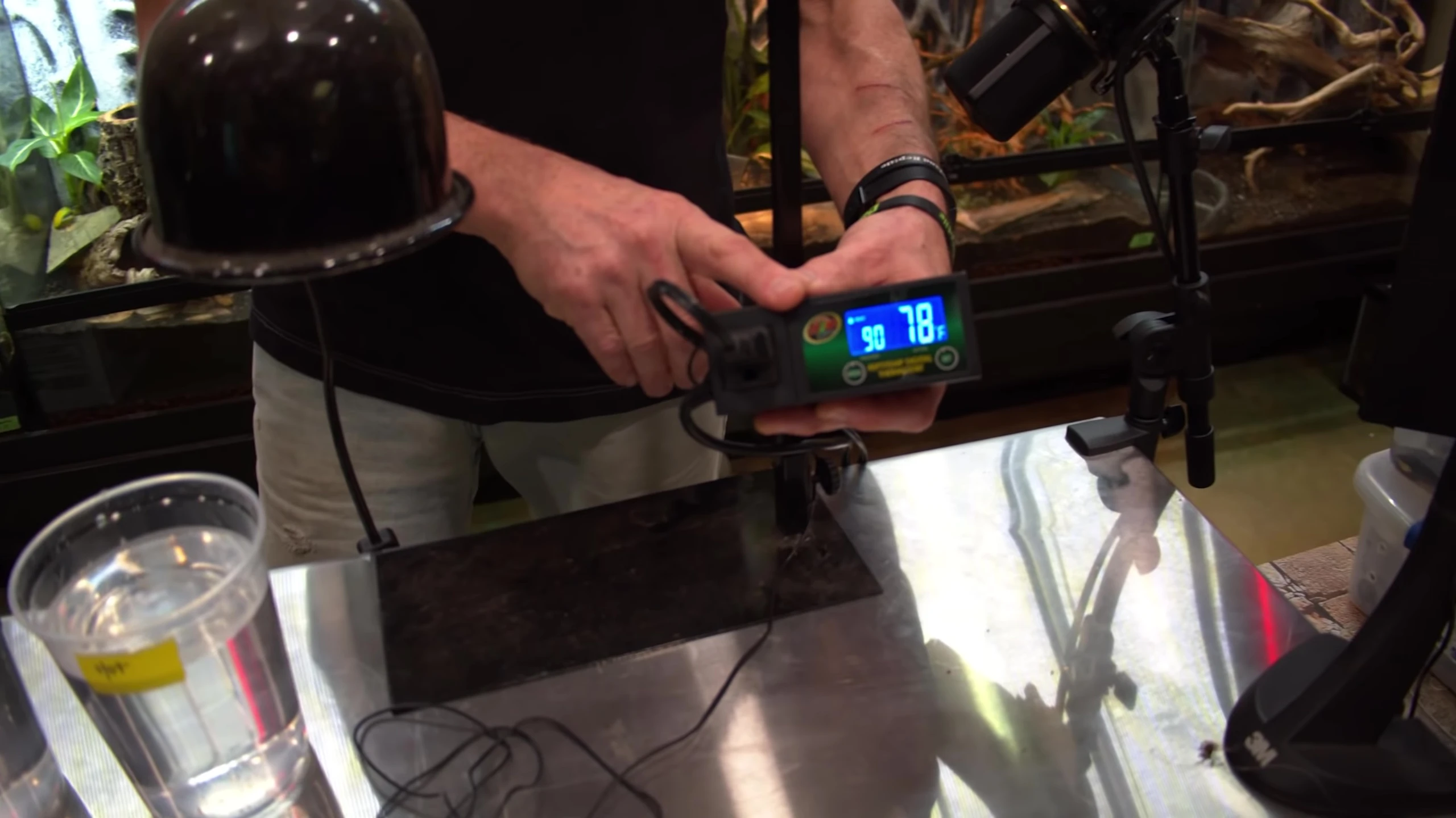 Close-up of a digital thermostat