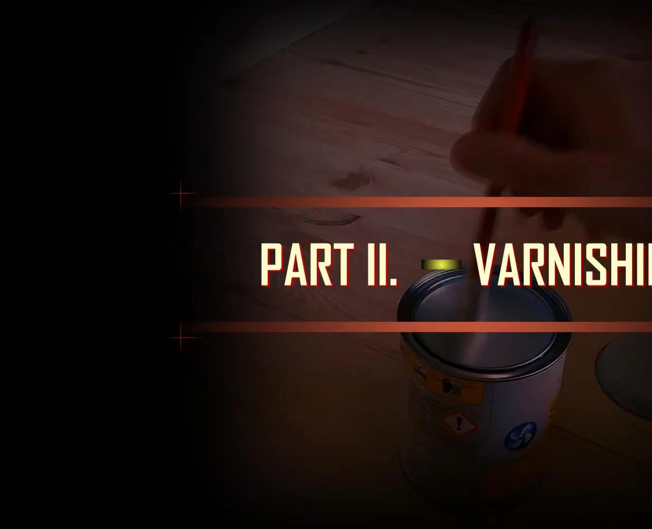 Applying varnish to the wood