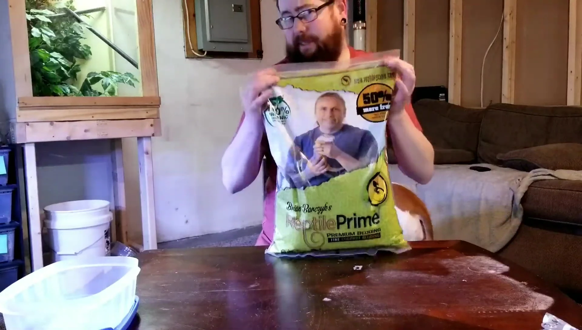 Close-up of the Reptile Prime packaging and shipping label.