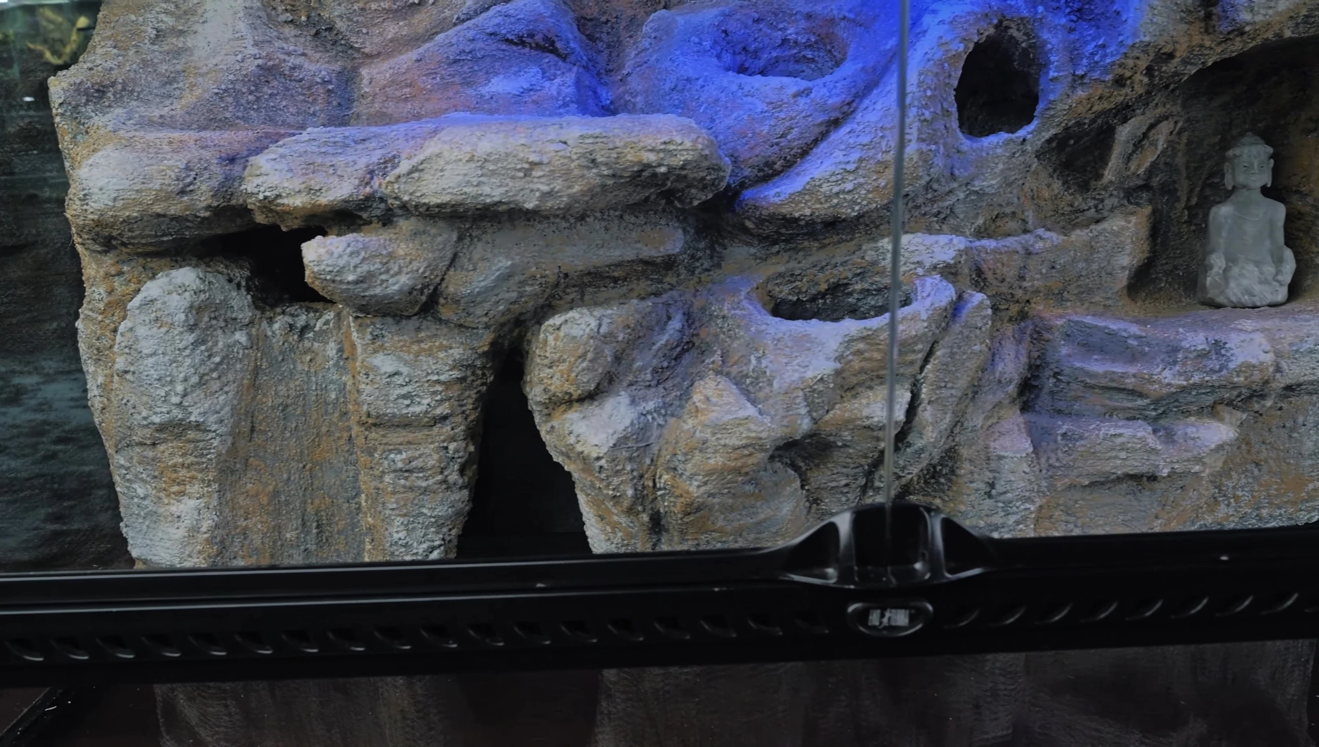 Detail shot showing the planters with drainage tubes.