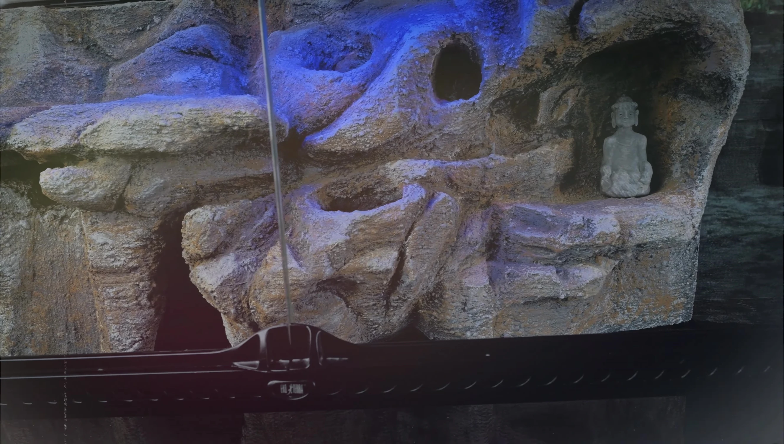Close-up of the reference photos used for the cave background.