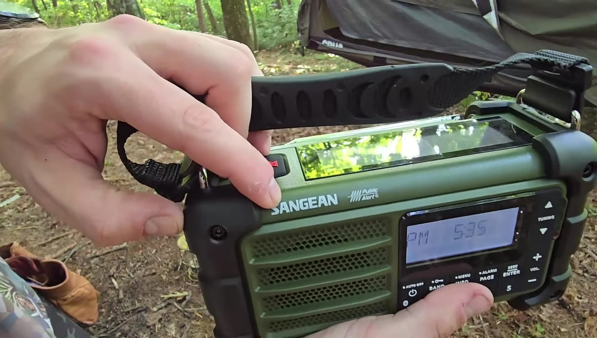 The Sangean radio.