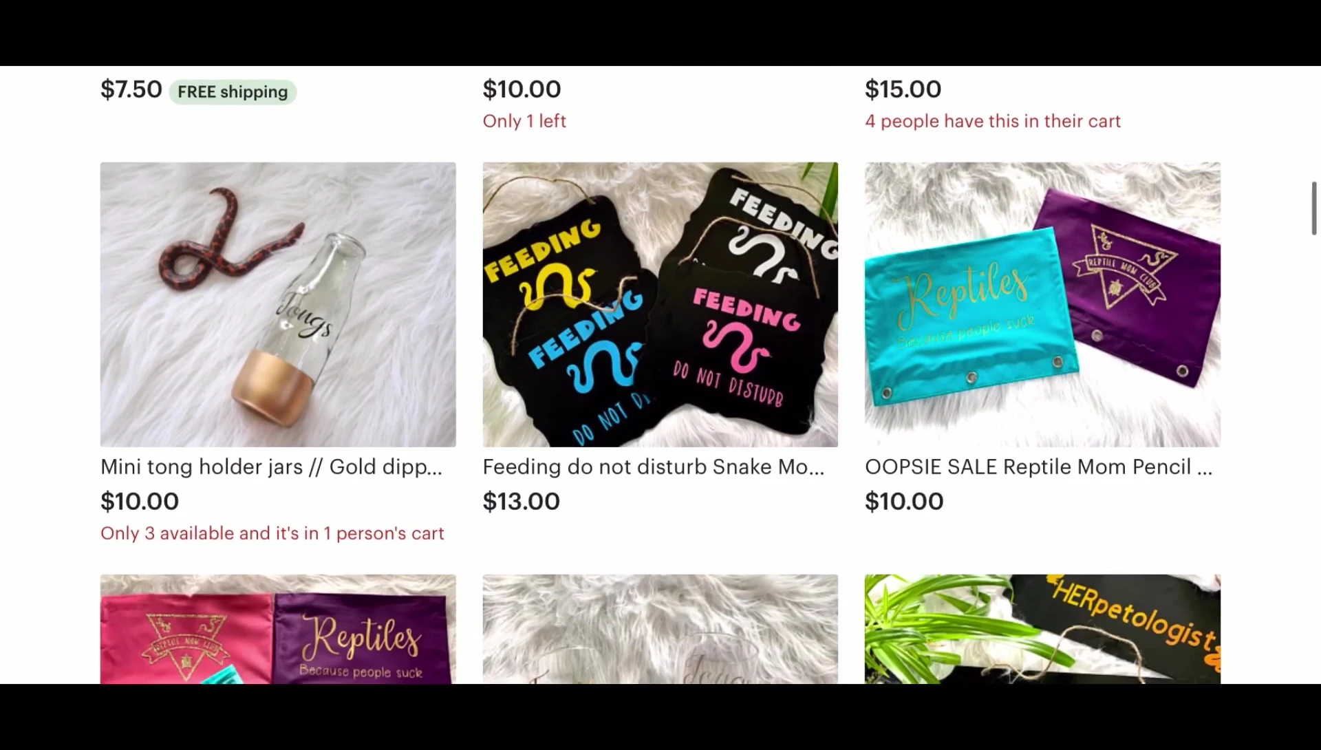 Zoe's Herpetology shop items